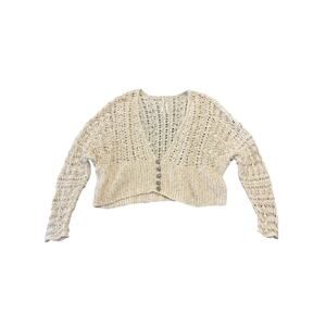 Anthropologie Whimsical Boho Oversized Crop Knit Sweater
